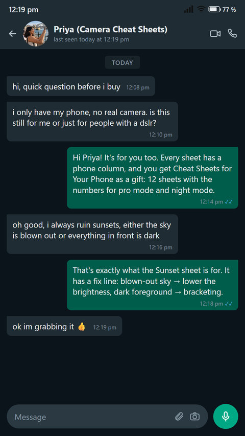 Someone asks before buying whether it works for them, since they only have a phone