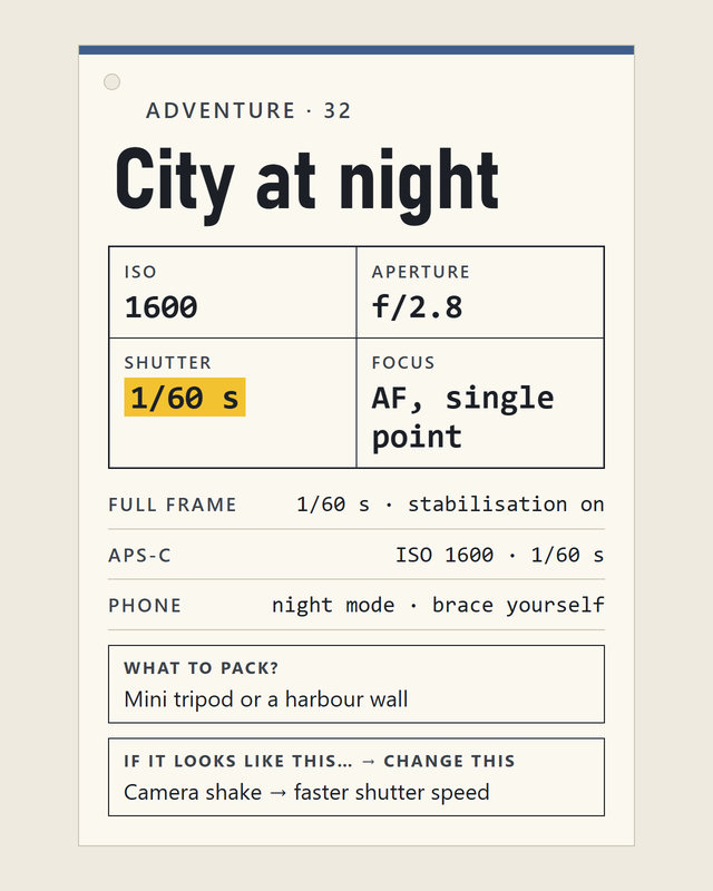 Adventure 32, City at night